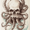 Aesthetic Octopus Skull Diamond Painting