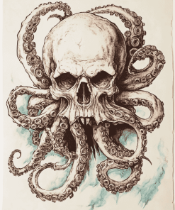 Aesthetic Octopus Skull Diamond Painting