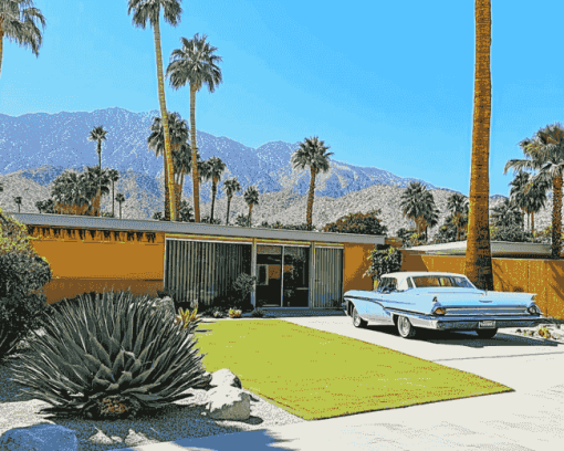 Aesthetic Palm Springs Landscape Diamond Painting