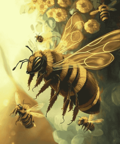 Aesthetic Queen Bee Animation Diamond Painting