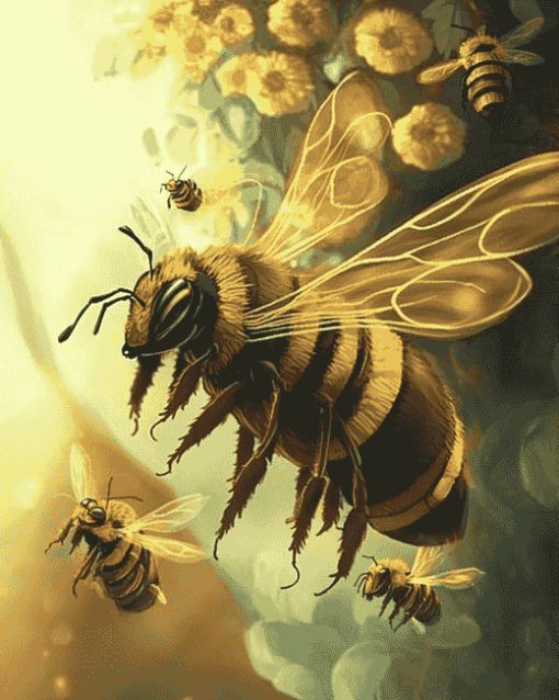 Aesthetic Queen Bee Animation Diamond Painting