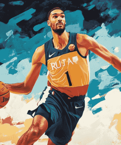 Aesthetic Rudy Gobert Basketball Diamond Painting