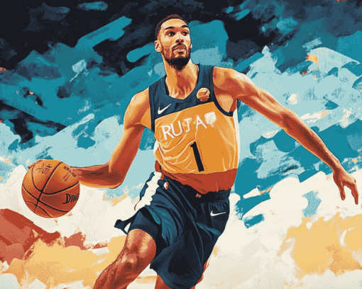 Aesthetic Rudy Gobert Basketball Diamond Painting