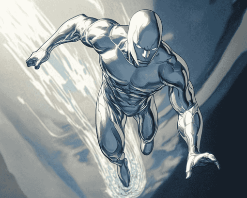 Aesthetic Silver Surfer Diamond Painting