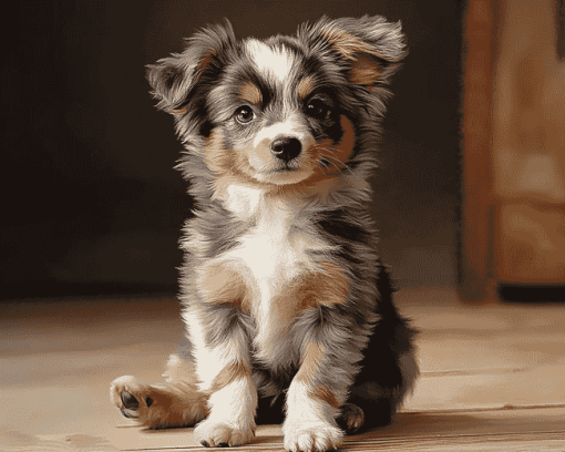 Aesthetic Toy Aussie Puppy Diamond Painting