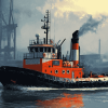 Aesthetic Tug Boat Diamond Painting