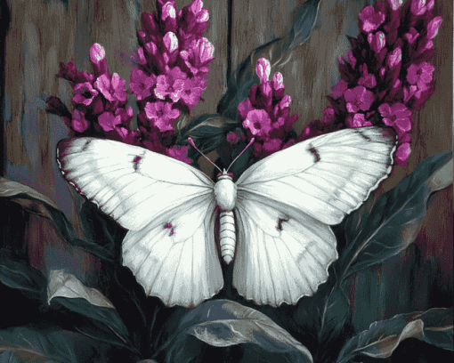 Aesthetic White Butterfly Diamond Painting