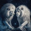 Aesthetic White Lion Diamond Painting