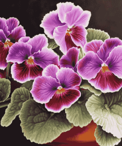 African Violets and Roses Diamond Painting