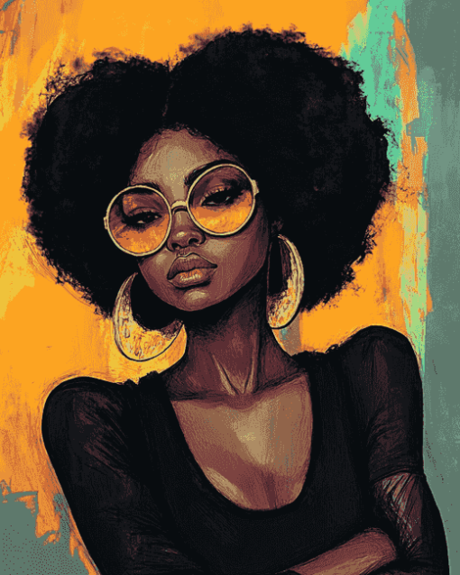 Afro Lady Diamond Painting