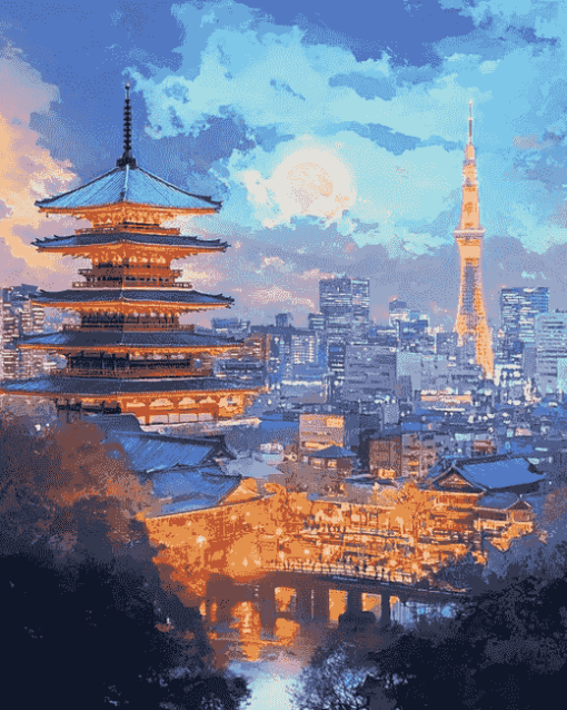 Amazing Japanese Cities Diamond Painting