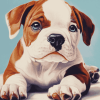 American Bulldog Puppy Diamond Painting