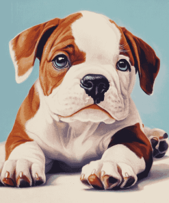 American Bulldog Puppy Diamond Painting