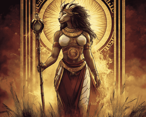 Ancient Sekhmet Goddess Diamond Painting