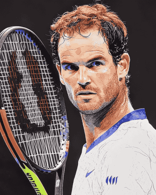 Andy Murray Famous Tennis Diamond Painting