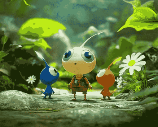 Animated Pikmin Video Game Diamond Painting