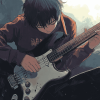 Anime Boys with Electric Guitars Diamond Painting