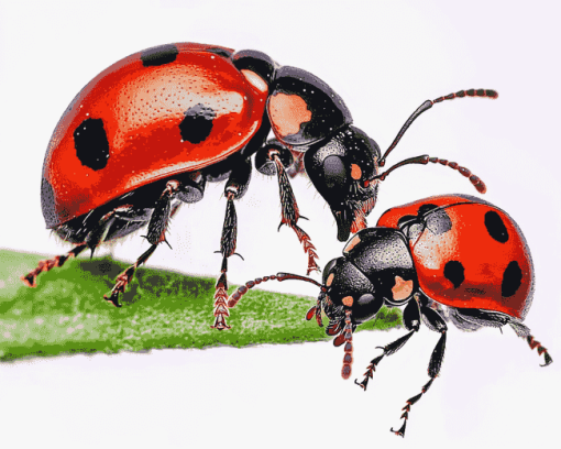 Ant and Ladybug Close-Up Diamond Painting