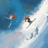 Artistic Ski Jump Animation Diamond Painting