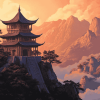 Asian Mountainscape Diamond Painting