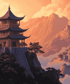 Asian Mountainscape Diamond Painting