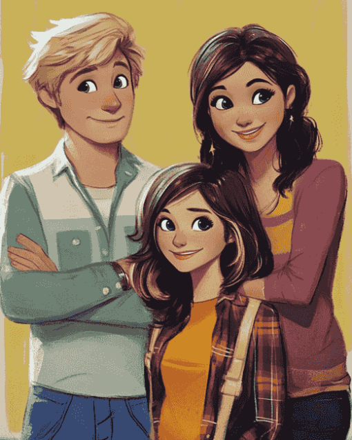 Austin And Ally Characters Diamond Painting