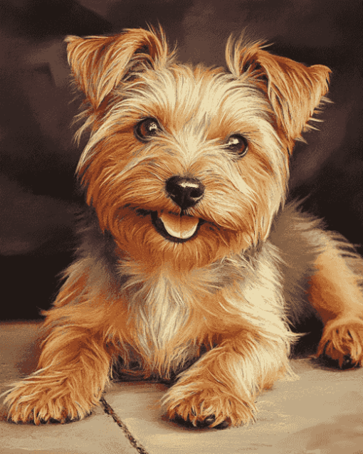 Australian Terrier Puppy Portrait Diamond Painting