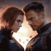 Avengers Clint Natasha Diamond Painting