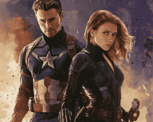 Avengers Clint and Natasha Diamond Painting