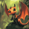 Baby Dragon Fantasy Diamond Painting