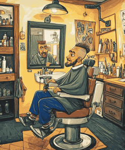 Barbershop Animation Diamond Painting