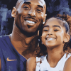 Basketball Legends Kobe and Gianna Diamond Painting