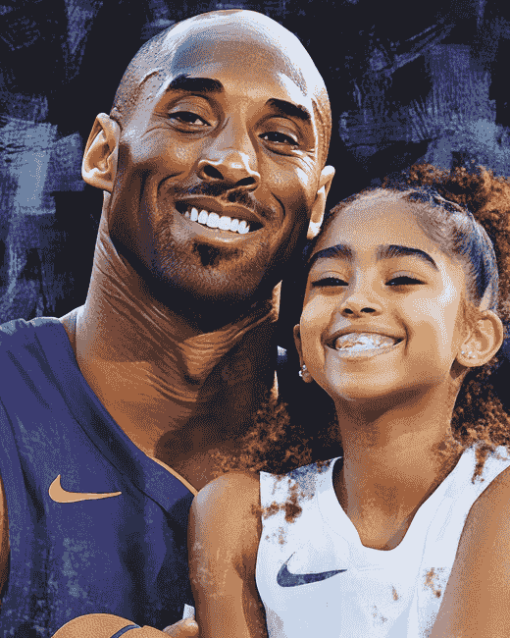 Basketball Legends Kobe and Gianna Diamond Painting