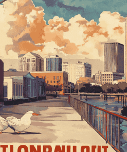 Baton Rouge Cityscape Diamond Painting