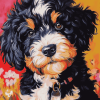 Bernedoodle Puppy Diamond Painting