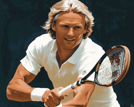 Bjorn Borg Tennis Legend Diamond Painting