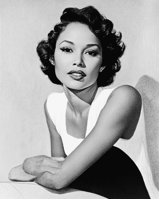 Black And White Dorothy Dandridge Diamond Painting