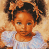 Black Baby Girl Animation Diamond Painting