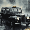 Black London Taxi Car Diamond Painting