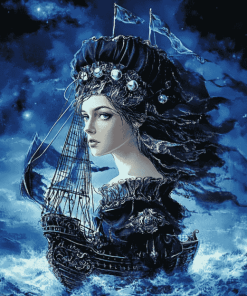 Black Pearl Ship Diamond Painting