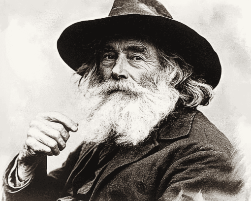 Black and White Walt Whitman Diamond Painting