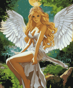 Blondy Ariel Angel Animation Diamond Painting