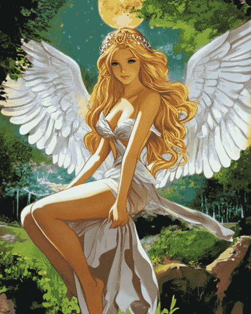 Blondy Ariel Angel Animation Diamond Painting