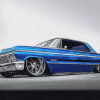 Blue Chevrolet Lowrider Diamond Painting