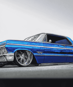 Blue Chevrolet Lowrider Diamond Painting