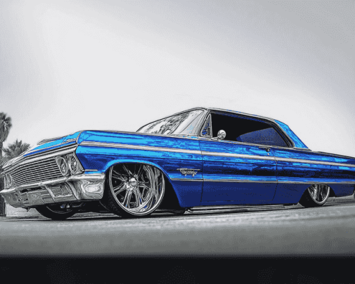 Blue Chevrolet Lowrider Diamond Painting