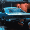 Blue Dodge Charger Vehicle Diamond Painting