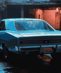 Blue Dodge Charger Vehicle Diamond Painting