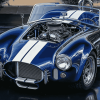 Blue Ford Shelby Cobra Car Diamond Painting