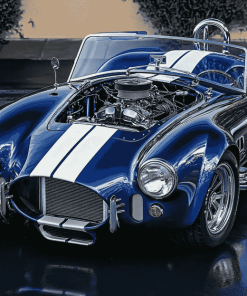 Blue Ford Shelby Cobra Car Diamond Painting